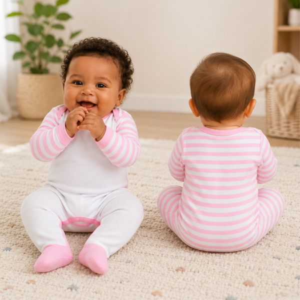 -Sublimation Romper -Pink Stripes