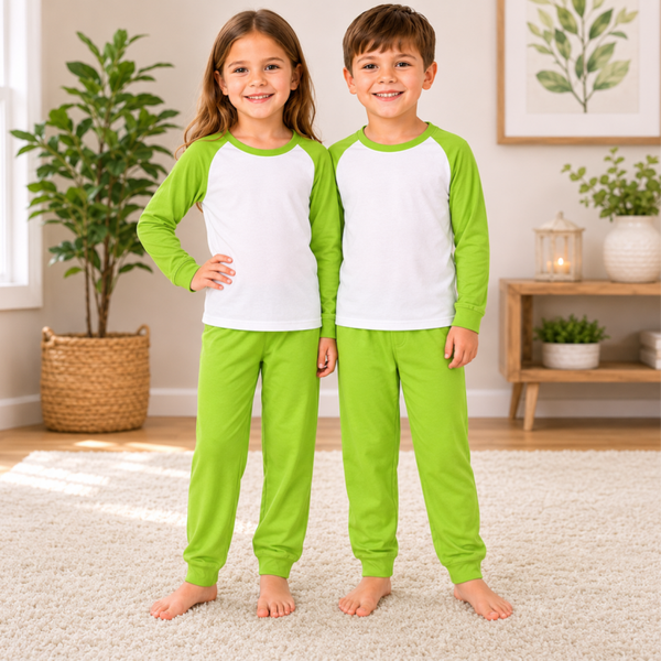 -Kids Green Pyjamas -LONG