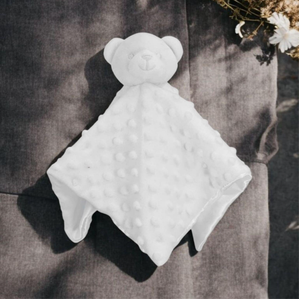 -Dimple Baby Comforter- White