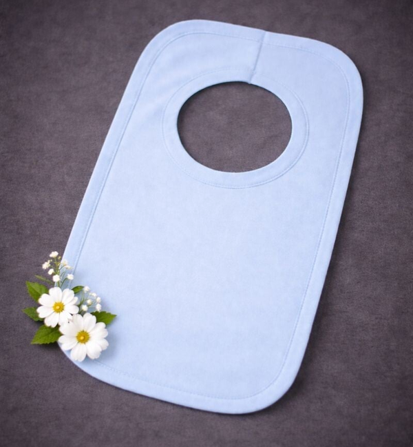 -Baby Pull Over Bib- Baby Blue