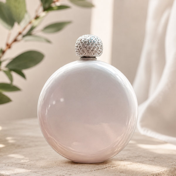 -White Hip Flask- 5oz