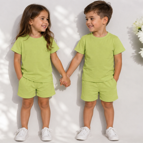 -COTTON SHORT Set- Green