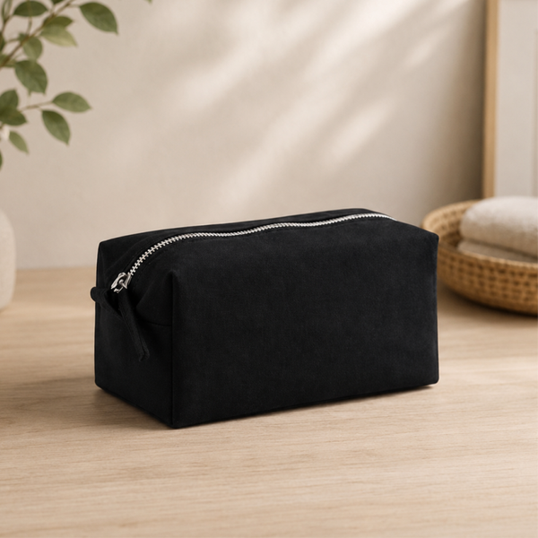 -Canvas Accessory Case -Small -Black