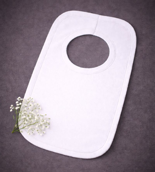 -Baby Pull Over Bib - White