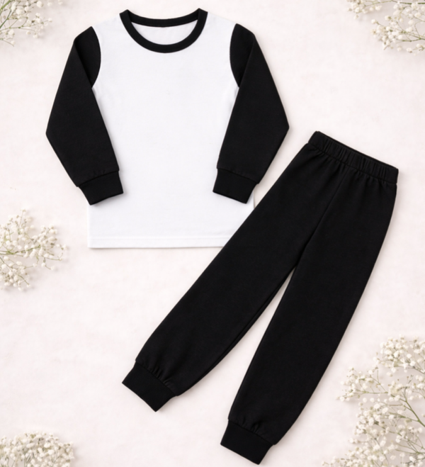 -Kids Black Pyjamas -LONG