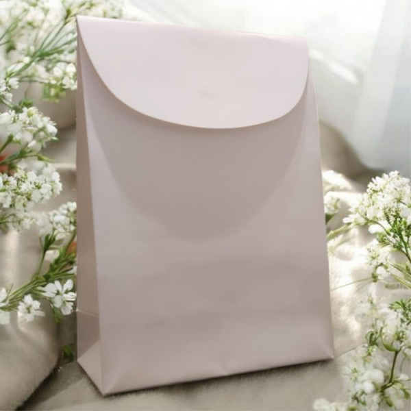 -White Velcro Gift Bag- 27x19x9cm