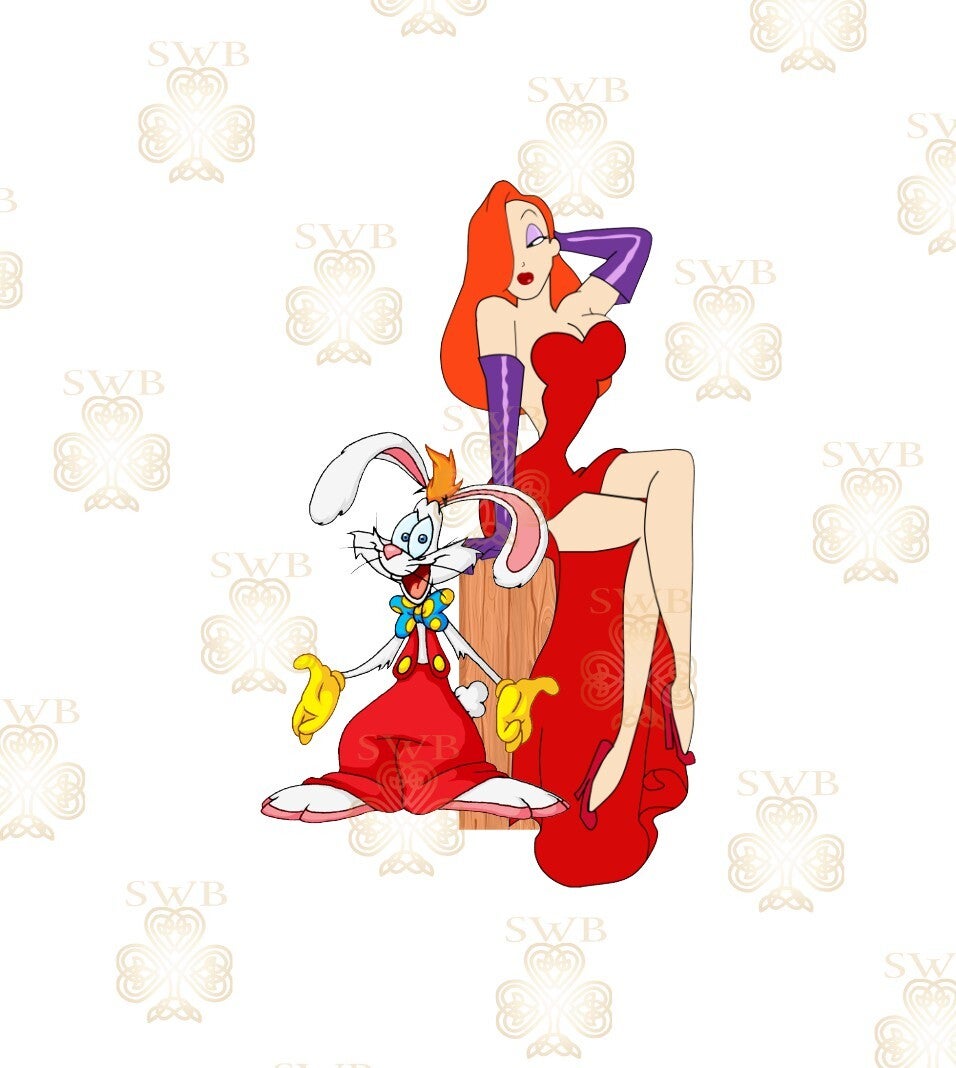 DTF or UVDTF Print -Jessica & Roger Rabbit #1