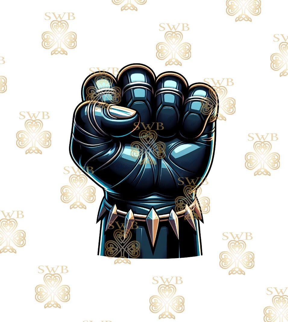 DTF, UVDTF or Sublimation Print -Kid Black Panther #1