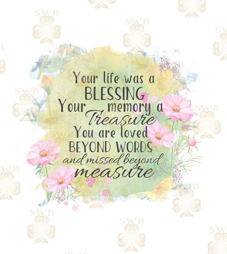 DTF or UVDTF Print - Memorial Decal #8