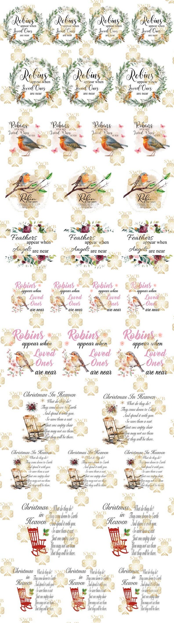 -Memorial Decal Gang Sheet -1 Meter