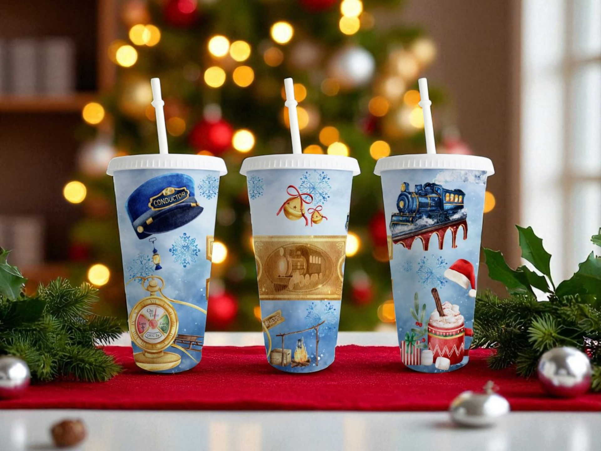 -Polar Express Christmas Cup -24oz