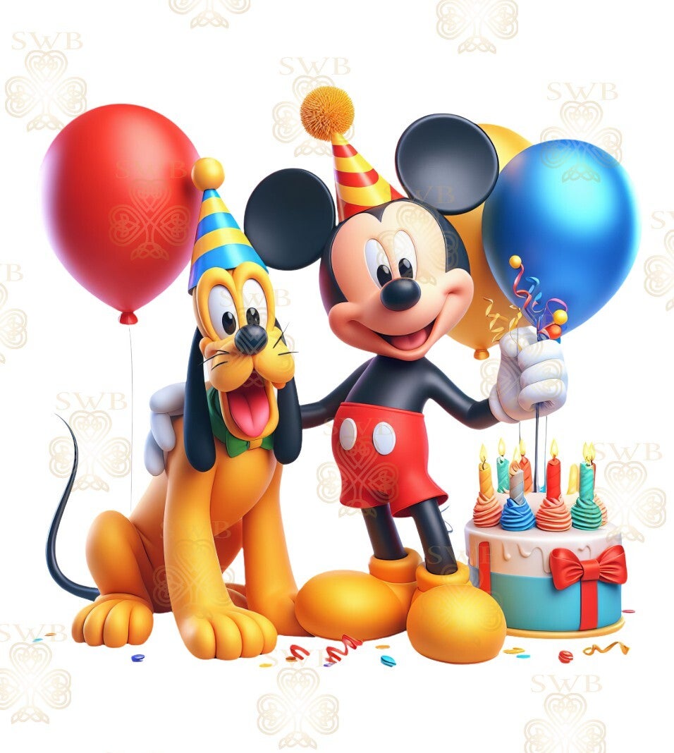 DTF or UVDTF Print - Mickey & Pluto #1