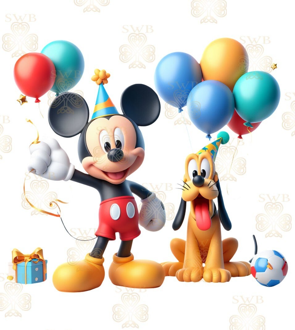 DTF or UVDTF Print - Mickey & Pluto #2