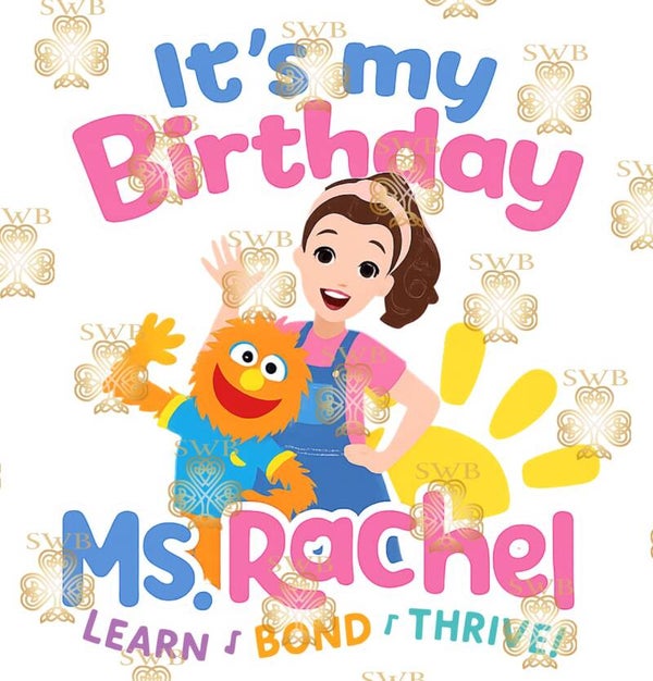DTF or UVDTF Print -Ms. Rachel #6