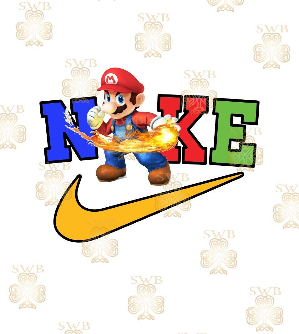 DTF, UVDTF or Sublimation Print- Nike Mario