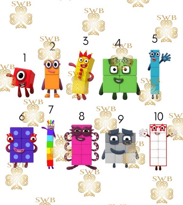 DTF or UVDTF Print -Number Blocks #4