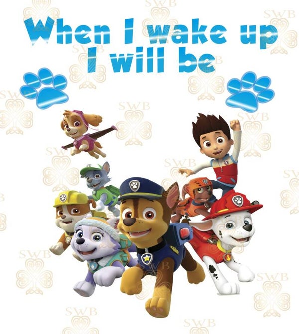 DTF or UVDTF Print -Paw Patrol Pjs #1