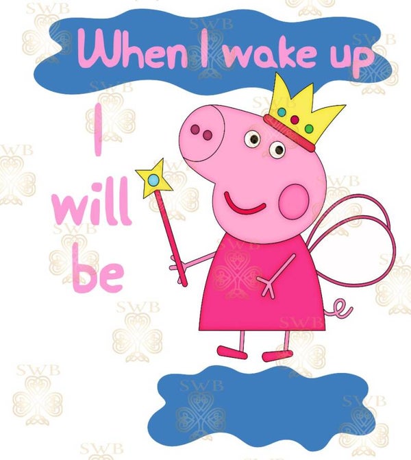 DTF or UVDTF Print -Peppa Pjs #1