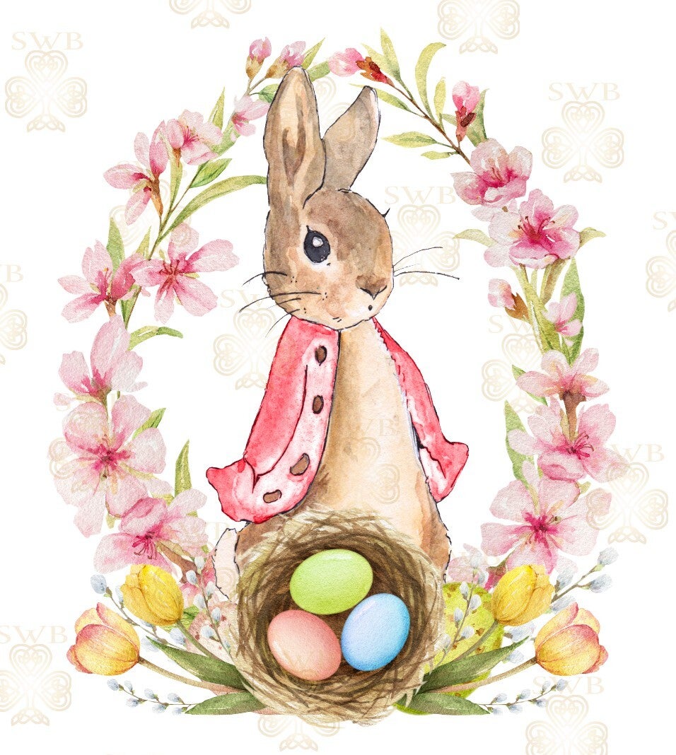 DTF or UVDTF Print -Peter & Flopsy Rabbit #1