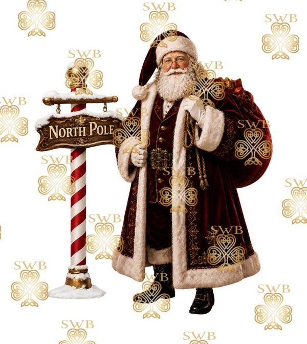 DTF or UVDTF Print -Santa #24