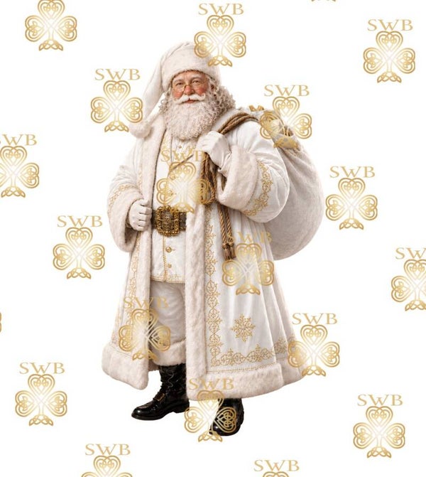 DTF or UVDTF Print -Santa #34 -White