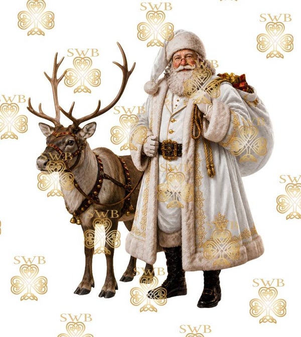 DTF or UVDTF Print -Santa #45 -White