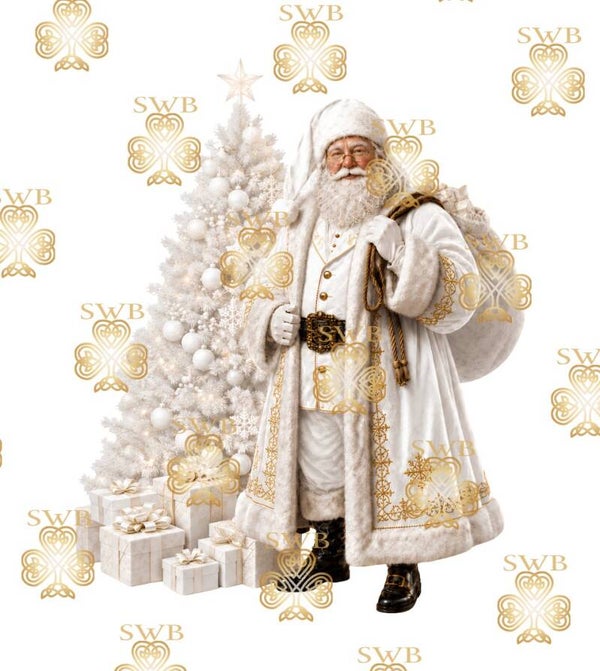 DTF or UVDTF Print -Santa #50 -White