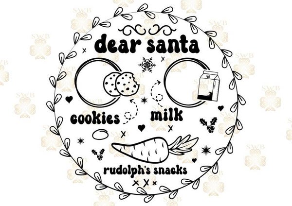 Digital Download Santa Plate #12