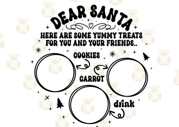 DTF or UVDTF Print - Santa Plate #17