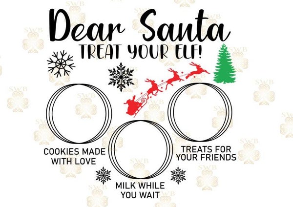 DTF or UVDTF Print - Santa Plate #18