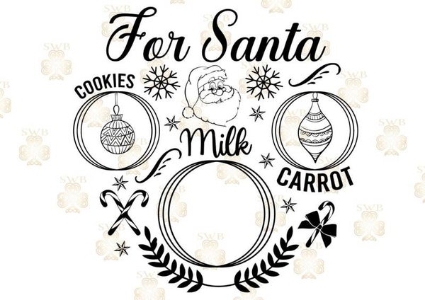 DTF or UVDTF Print - Santa Plate #19