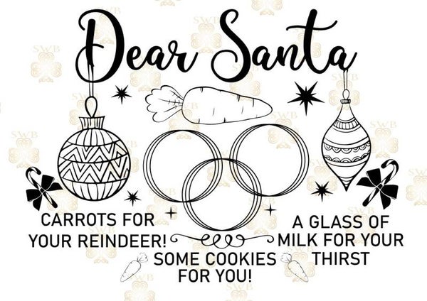 DTF or UVDTF Print - Santa Plate #21