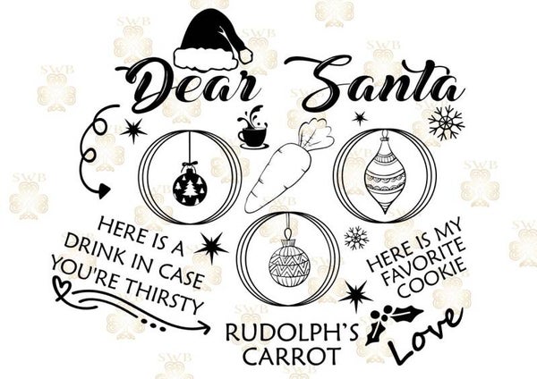 DTF or UVDTF Print - Santa Plate #23