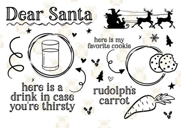DTF or UVDTF Print - Santa Plate #3