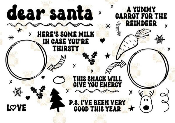 DTF or UVDTF Print - Santa Plate #4