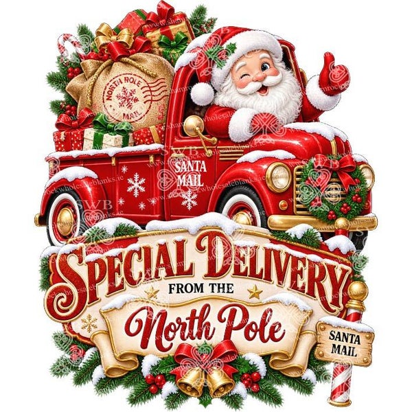 DTF or UVDTF Print -  Christmas Special Delivery #3