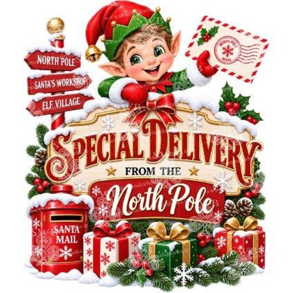 DTF or UVDTF Print -  Christmas Special Delivery #4