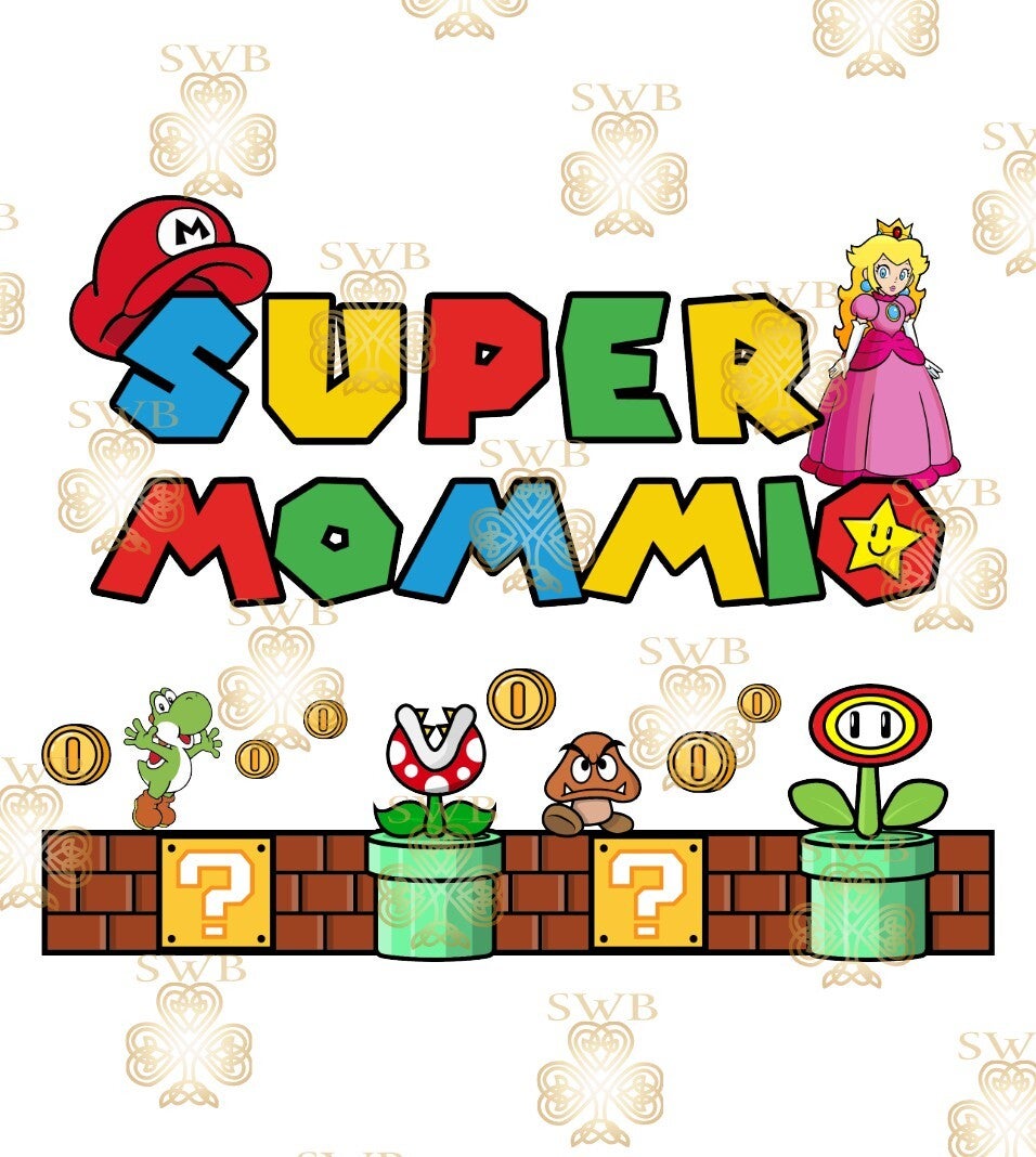 DTF, UVDTF or Sublimation Print -Super Mommio #1