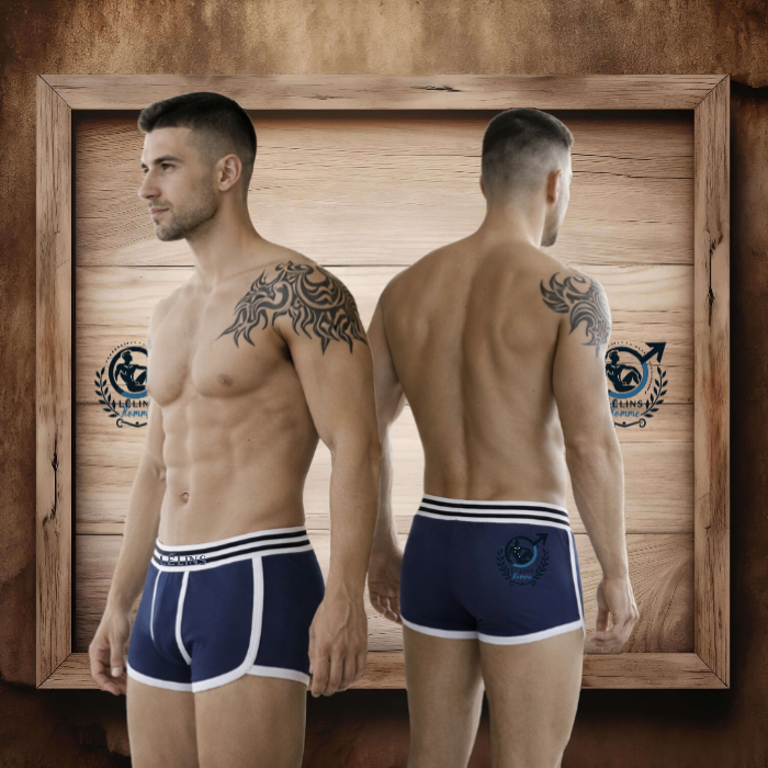 Boxer "maïdo" bleu marine