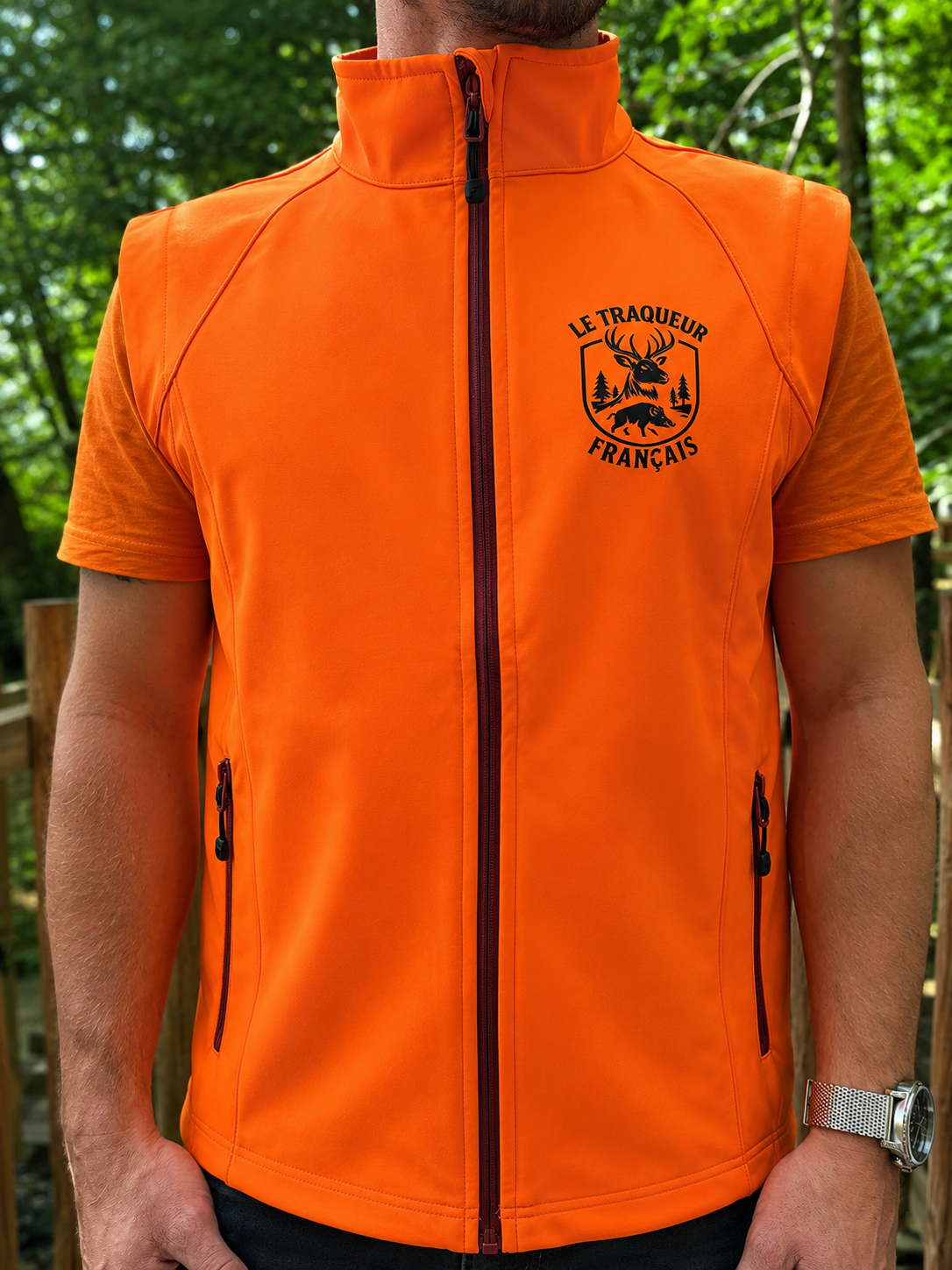 Gilet Softshell sans manche orange