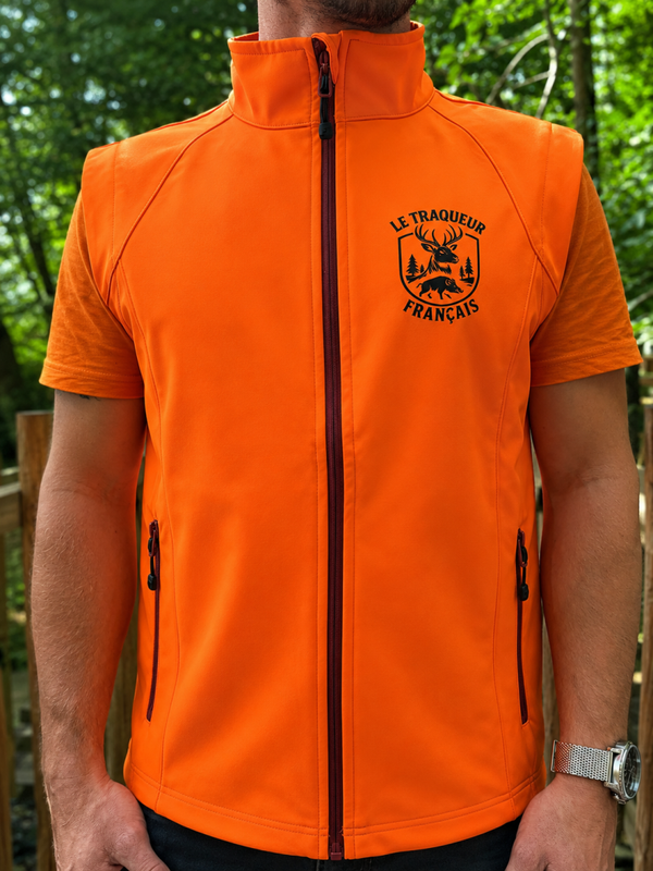 Gilet Softshell sans manche orange