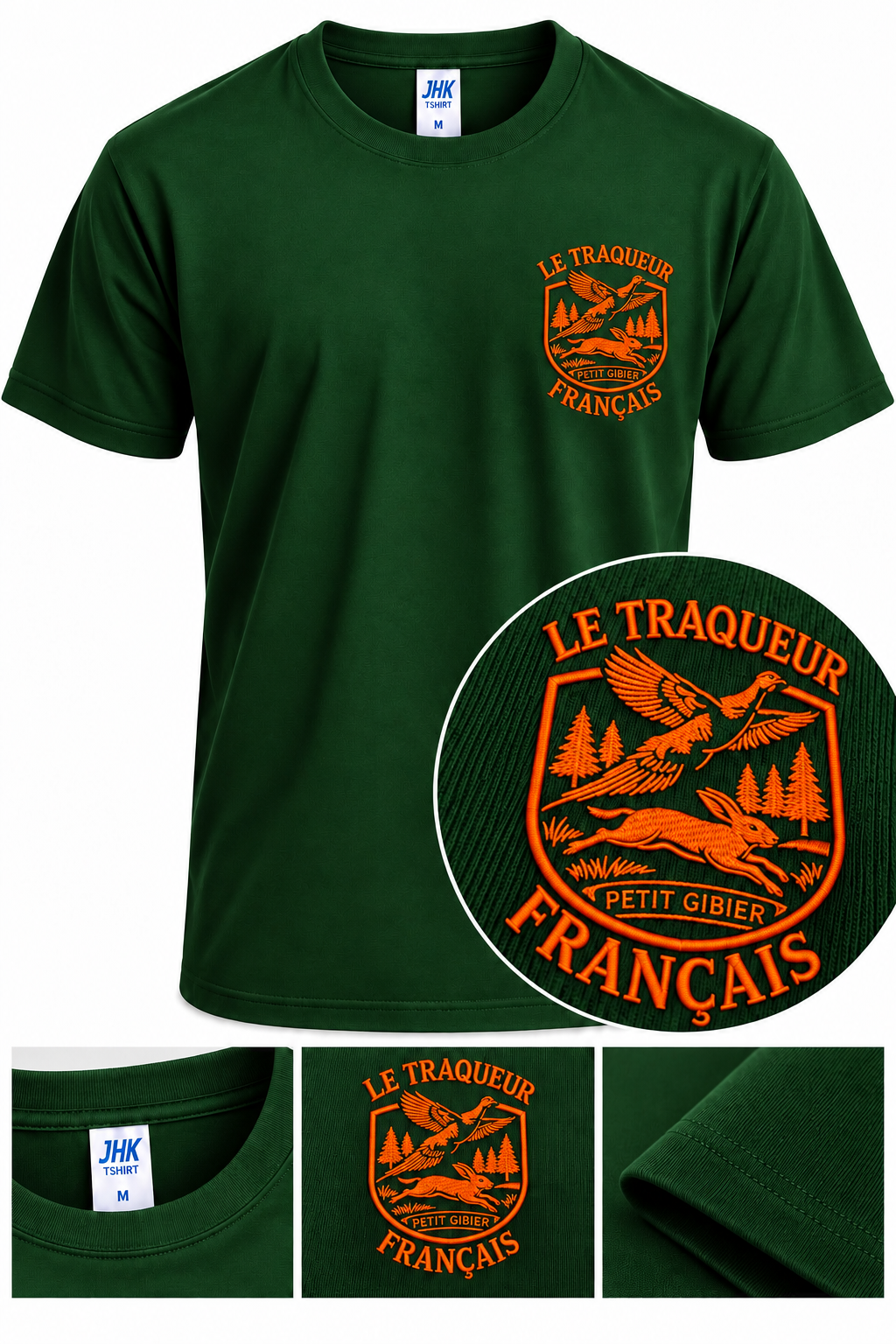 T-Shirt Vert Brodé