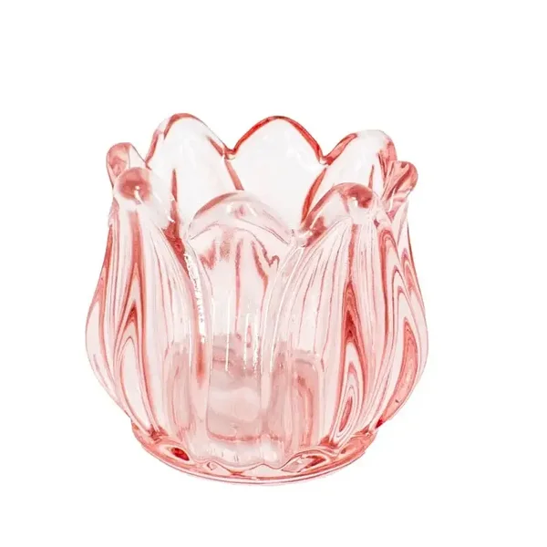 Tulp waxinelichthouder roze