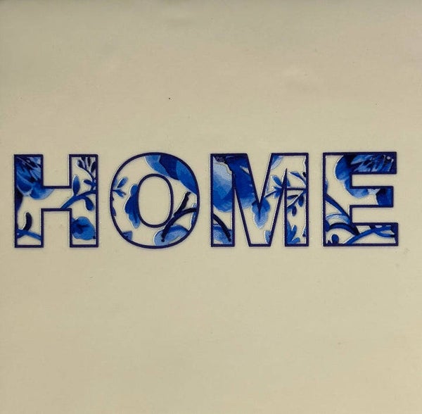 Quote tegel - Delfts blauw hone