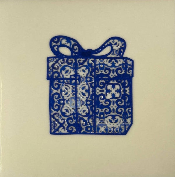 Quote tegel - Delfts blauw kado
