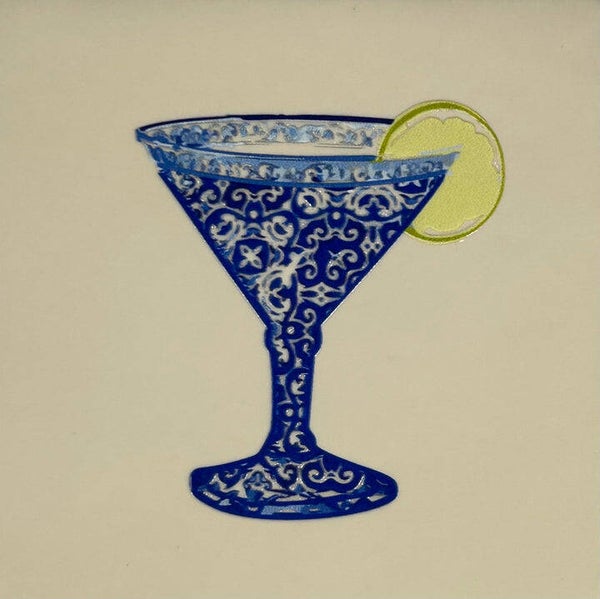 Quote tegeltje - Delftsblauw cocktail