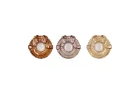 Kaarsenstandaard rond kadootje - bruin