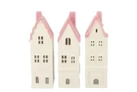 Waxinelichthouder - huis wit