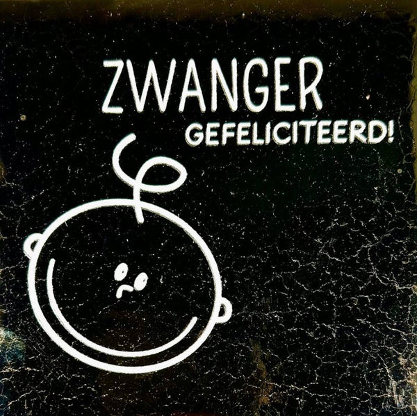 Quote tegel - zwanger gefeliciteerd