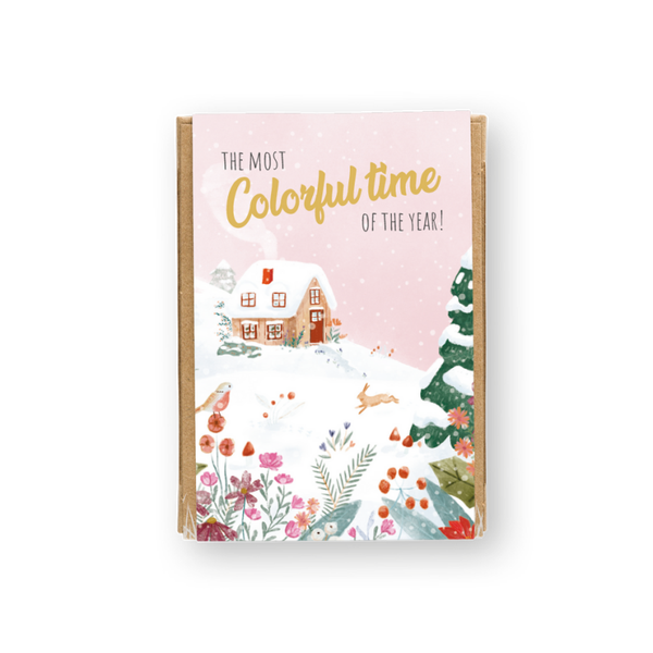 Mini gift set met 4 zaad bommetjes - the most Colorful Tine of the Year